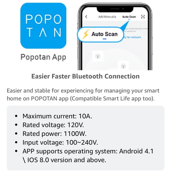 🛜2 Pack Smart Plugs | Mini Bluetooth WIFI Smart Socket🛜 🆕 - Picture 6 of 13